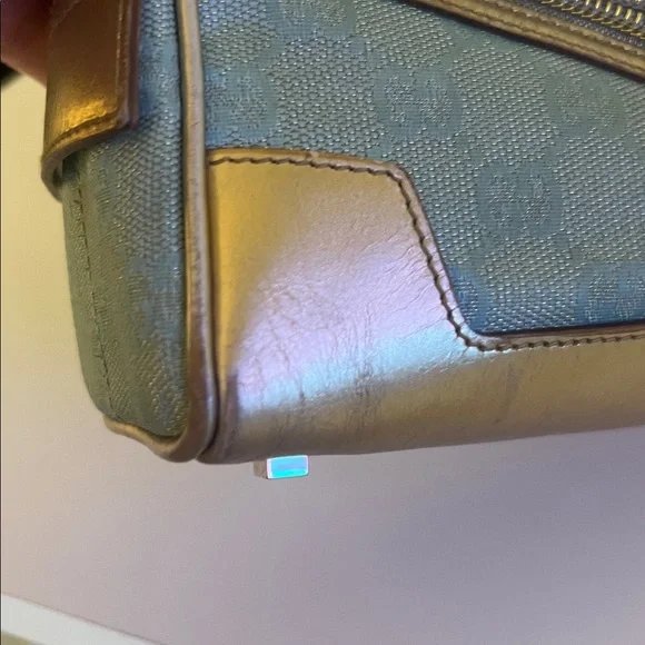 Gucci Teal and Gold Handbag - Picture 4 of 8